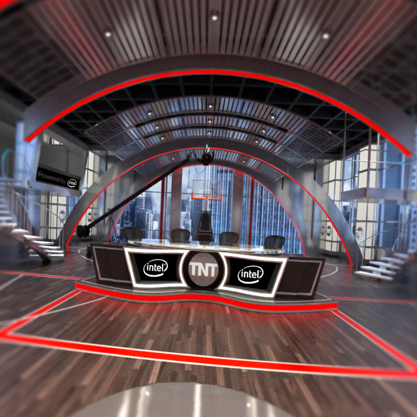 Screenshot of the NBA on TNT studio