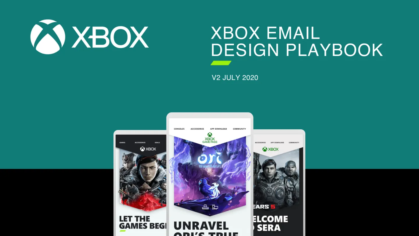 Cover for the Xbox Email Design Playbook